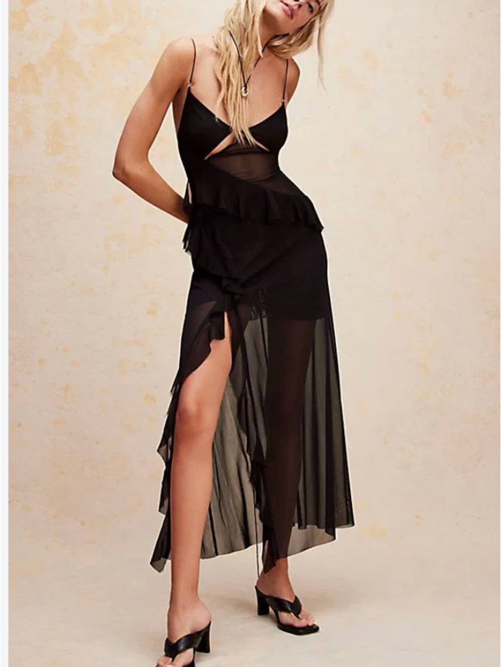 Bec + Bridge Auriele Strap Frill Maxi Dress